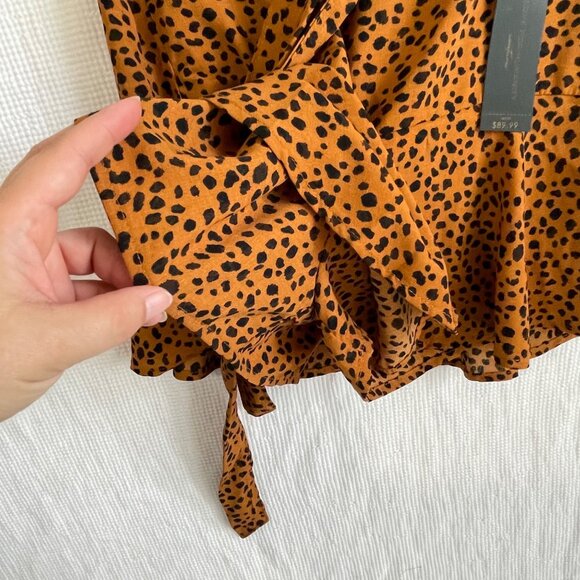 Love For Humanity Couture Womens Skirt Small Animal Print Mini Skorts Ruffle NWT - Picture 3 of 9